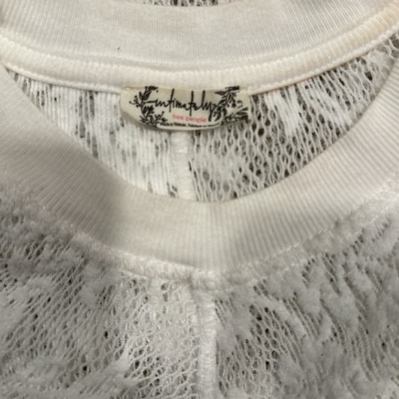 Intimately free people: white lace long sleeve — Size small - Picture 2 of 2